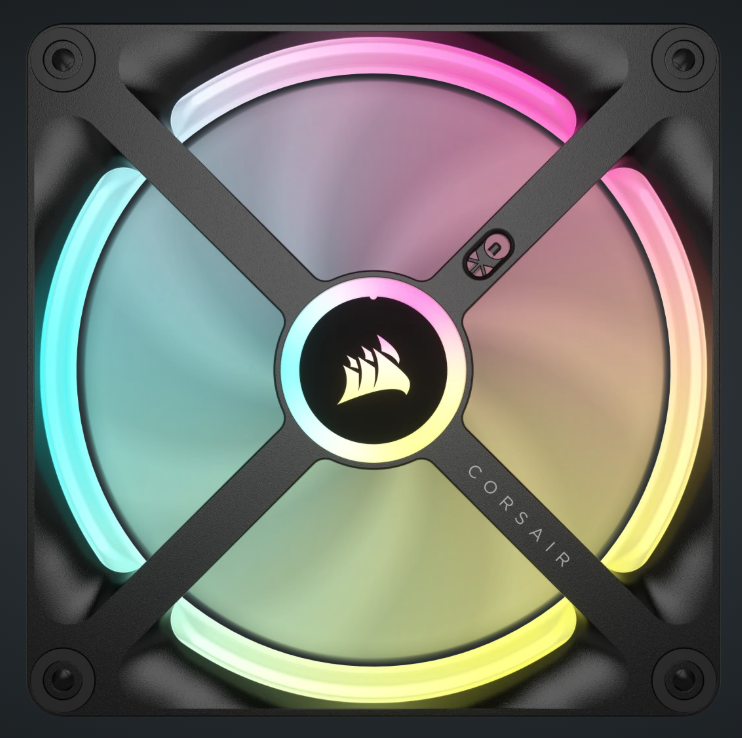 CORSAIR iCUE LINK QX140 RGB 140mm PWM PC Fans Starter Kit with iCUE LINK System Hub (Twin Pack) ( BLACK / WHITE )