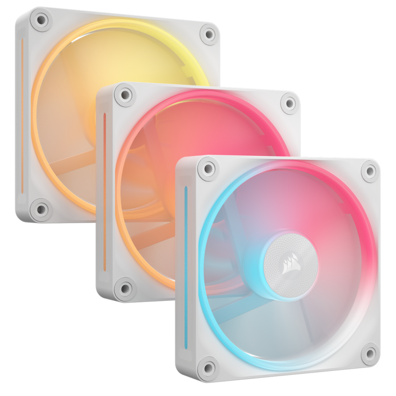 CORSAIR iCUE LINK LX120-R RGB 120mm PWM [反向] Fans Starter Kit (Triple Pack) ( BLACK / WHITE )