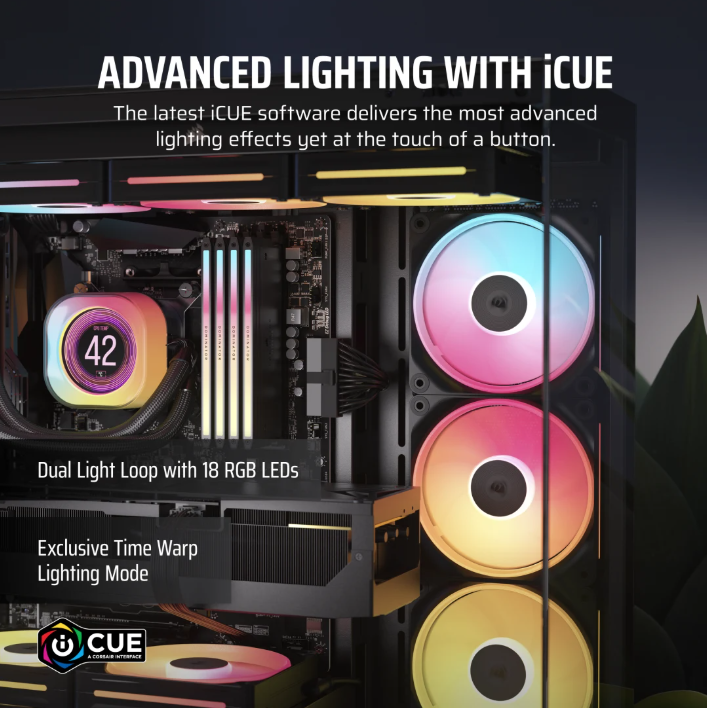 CORSAIR iCUE LINK LX140-R RGB 140mm PWM [反向] Fans Starter Kit (Twin Pack) ( BLACK / WHITE )