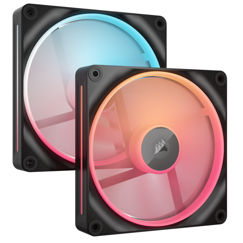 CORSAIR iCUE LINK LX140-R RGB 140mm PWM [反向] Fans Starter Kit (Twin Pack) ( BLACK / WHITE )