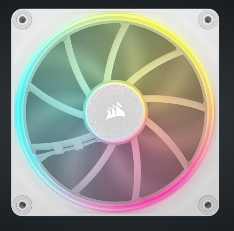 CORSAIR iCUE LINK LX140-R RGB 140mm PWM Fans Starter Kit (Twin Pack) ( BLACK / WHITE )