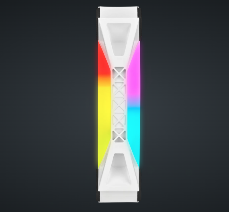 CORSAIR iCUE QL120 RGB 120mm PWM White Fan — Triple Fan Kit with Lighting Node CORE (Triple Pack) ( WHITE )