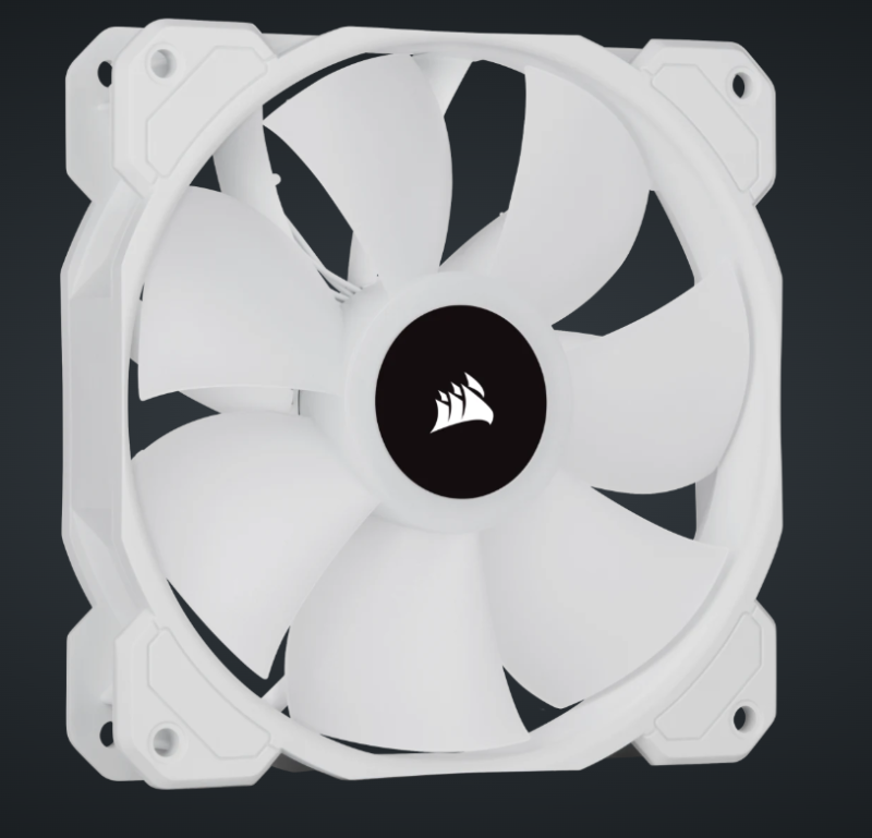 CORSAIR iCUE SP120 RGB ELITE Performance 120mm White PWM Fan — Triple Pack with Lighting Node CORE (Triple Pack) ( WHITE )