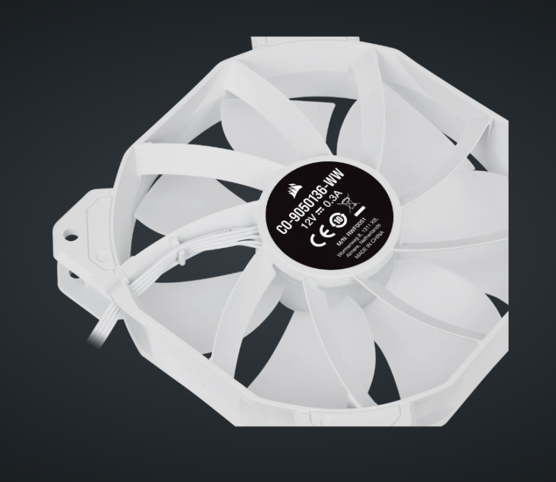 CORSAIR iCUE SP120 RGB ELITE Performance 120mm White PWM Fan — Triple Pack with Lighting Node CORE (Triple Pack) ( WHITE )
