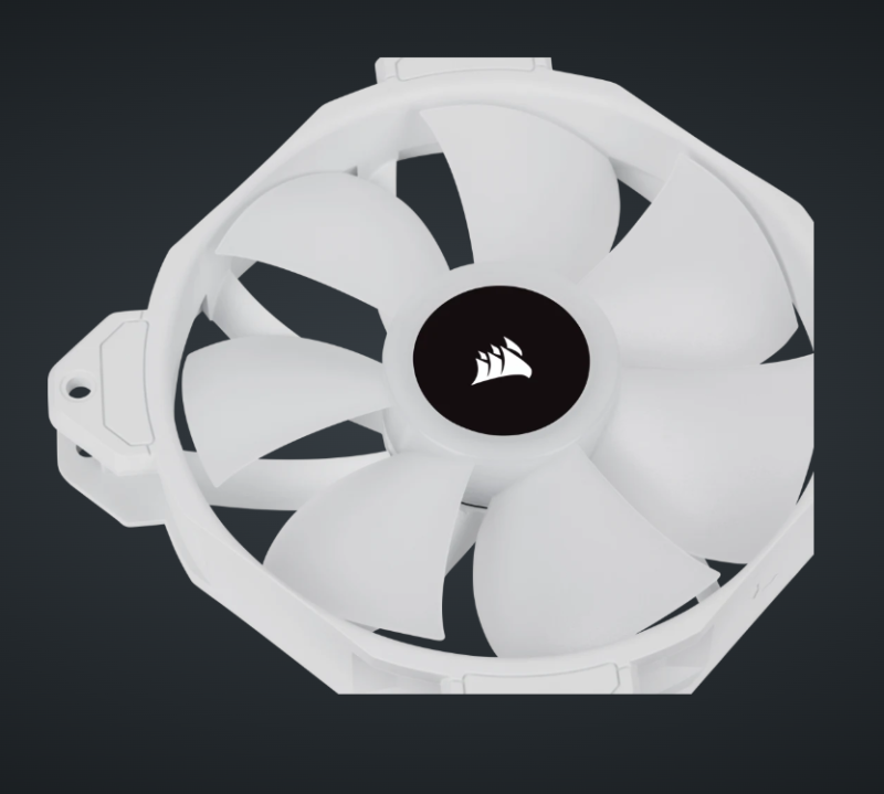CORSAIR iCUE SP120 RGB ELITE Performance 120mm White PWM Fan — Triple Pack with Lighting Node CORE (Triple Pack) ( WHITE )
