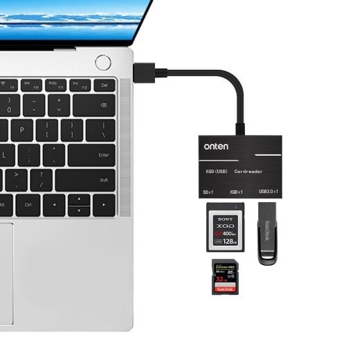 Onten USB 3.0 to XQD card reader / SD card / USB 3.0 OTN-5212B