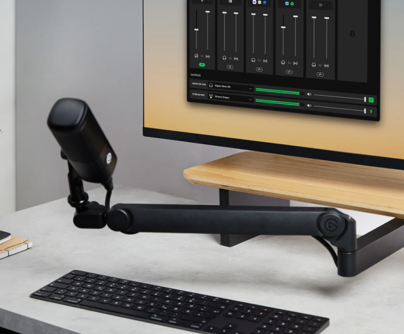 Elgato WAVE MIC ARM PRO Low profile boom arm. (BLACK / WHITE) Elgato WAVE MIC ARM PRO Low profile boom arm. (BLACK / WHITE)