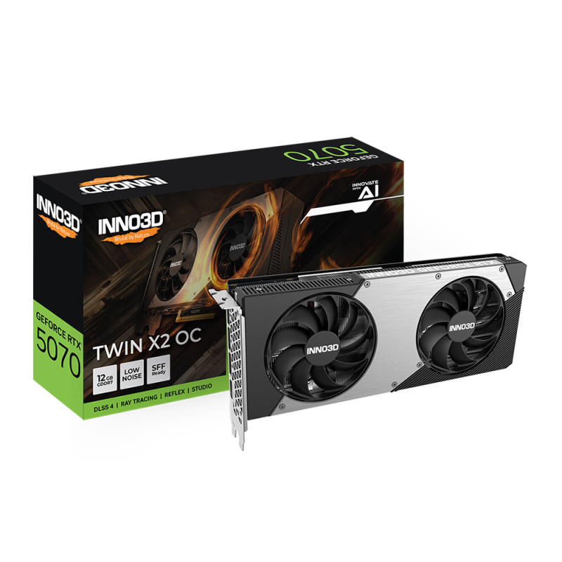 [優惠碼即減$100] Inno3D GeForce RTX 5070 TWIN X2 12GB GDDR7 顯示卡