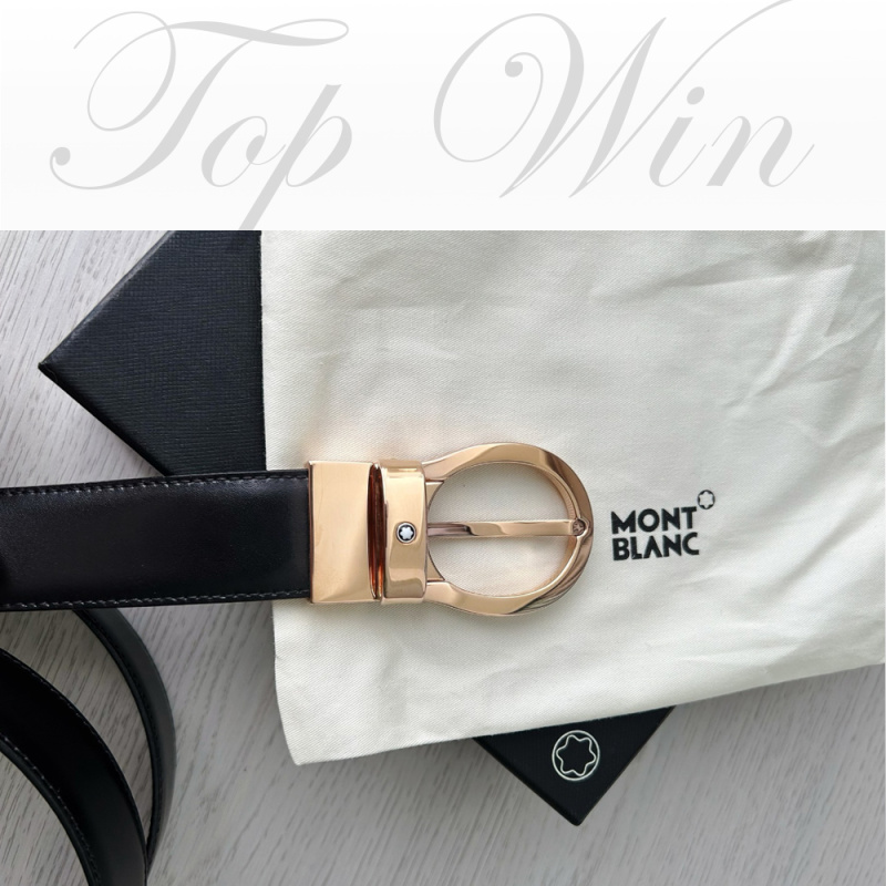 萬寶龍經典黑/棕雙面皮帶  平行進口