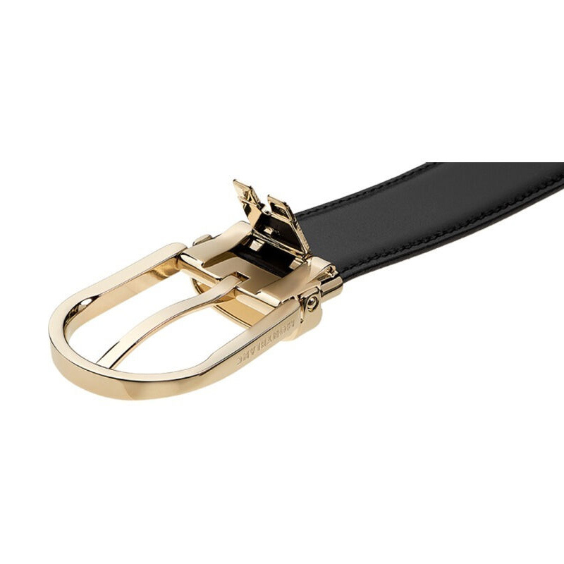 萬寶龍經典黑/棕雙面皮帶  平行進口