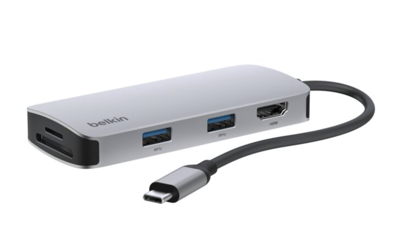 Belkin CONNECT USB-C 5 合 1 多媒體集線器 [AVC007fqSGY-V2]