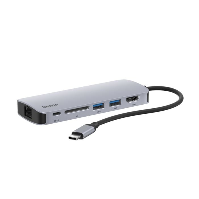 Belkin Connect USB-C 6 合 1 多媒體集線器 [AVC008btSGY-V2]