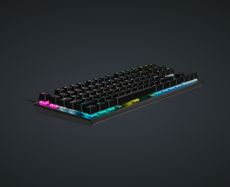 Corsair K60 PRO TKL RGB Tenkeyless Optical-Mechanical Gaming Keyboard ( BLACK / WHITE )
