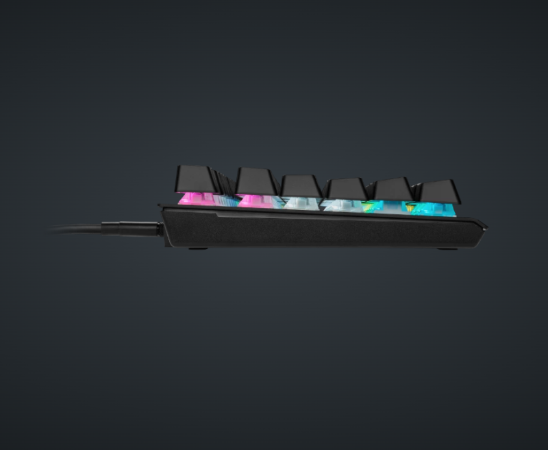 Corsair K60 PRO TKL RGB Tenkeyless Optical-Mechanical Gaming Keyboard ( BLACK / WHITE )