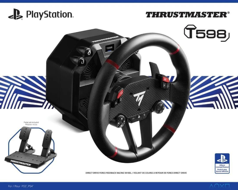 Thrustmaster Direct Axial Drive Force Feedback Racing Wheel for PS5/PS4/PC 直驅軚盤 T598 Thrustmaster Direct Axial Drive Force Feedback Racing Wheel for PS5/PS4/PC 直驅軚盤 T598