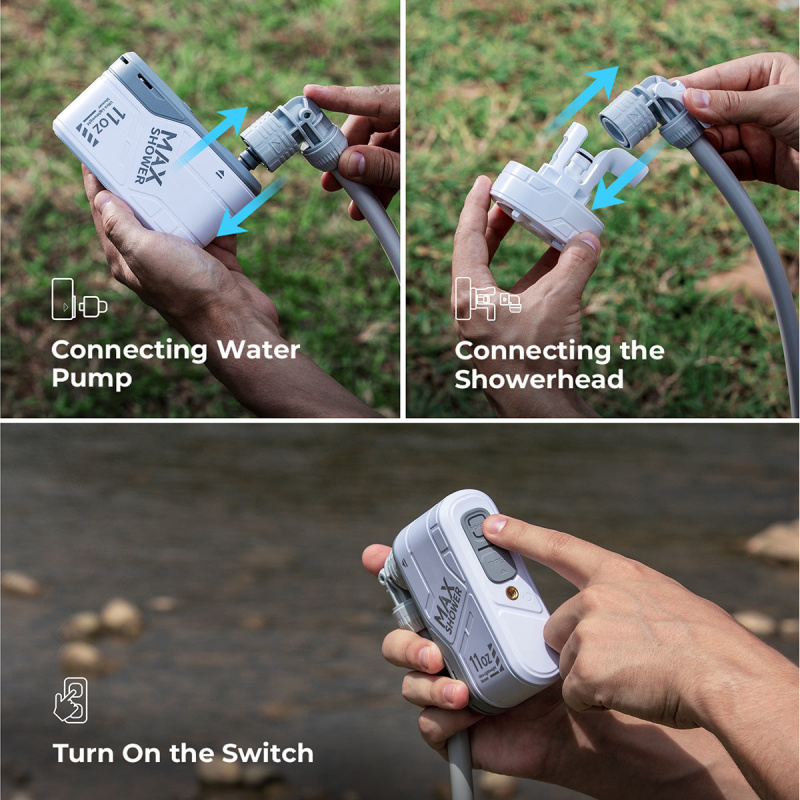 FLEXTAIL MAX SHOWER Ultralight Rechargeable Instant Outdoor Shower - White 超輕量可充電戶外即時淋浴器 白色 FLEXTAIL MAX SHOWER Ultralight Rechargeable Instant Outdoor Shower - White 超輕量可充電戶外即時淋浴器 白色
