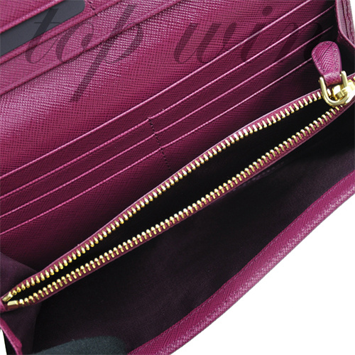 PRADA 普拉達 長身啪鈕款銀包 &nbsp;平行進口