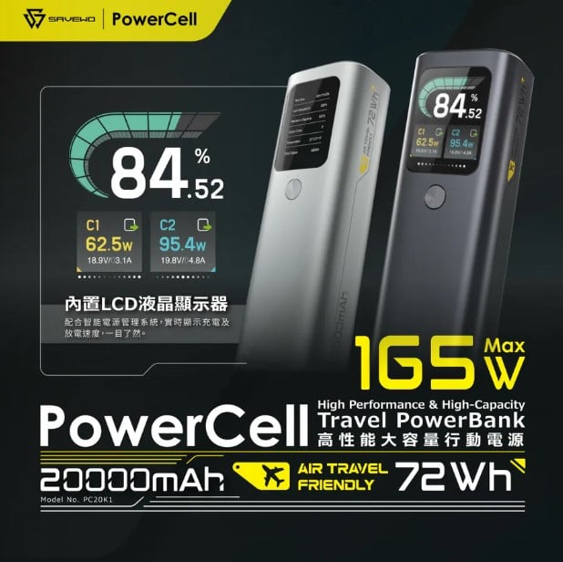 SAVEWO PowerCell Ultra PC2701 高輸出大容量旅行移動電源