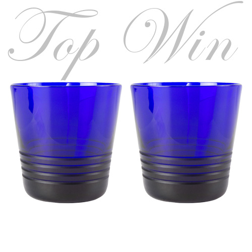 HERMES Attourage 玻璃杯 藍色 &nbsp;平行進口