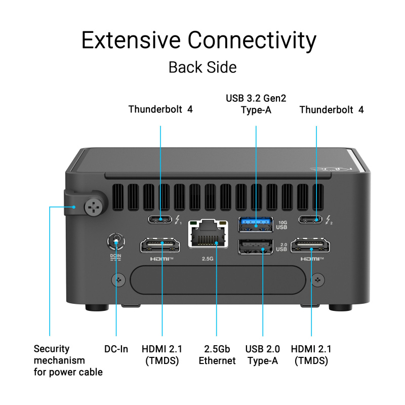 ASUS Intel® NUC 15 PRO TALL U7-255H INTEL ARC GPU Wi-Fi 7 BAREBONE - RNUC15CRHU700000I
