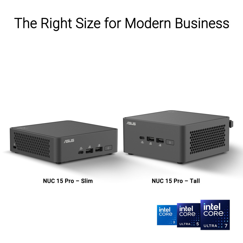 ASUS Intel® NUC 15 PRO SLIM U7-255H INTEL ARC GPU Wi-Fi 7 BAREBONE - RNUC15CRKU700000I