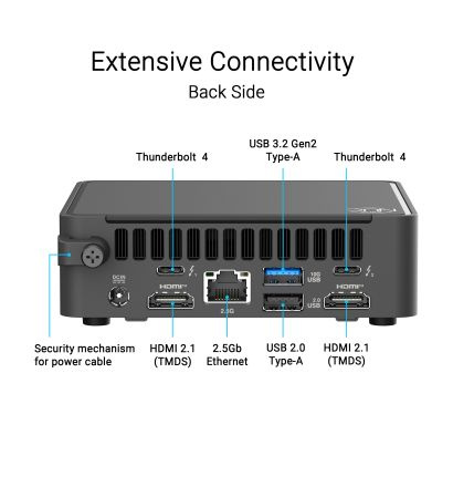 ASUS Intel® NUC 15 PRO SLIM U5-255H INTEL ARC GPU Wi-Fi 7 BAREBONE - RNUC15CRKU500000I