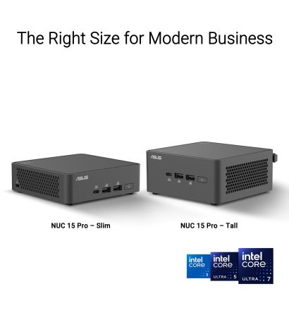 ASUS Intel® NUC 15 PRO SLIM U5-255H INTEL ARC GPU Wi-Fi 7 BAREBONE - RNUC15CRKU500000I