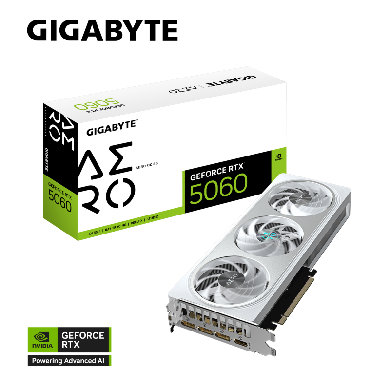 GIGABYTE GeForce RTX™ 5060 AERO OC 8G [現金/轉數快優惠 $4499]