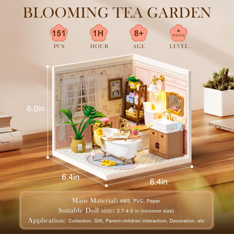 Rolife 超級世界 泡泡時間 Pop Bubble Bathroom 3D 微縮模型 DW014B Rolife 超級世界 泡泡時間 Pop Bubble Bathroom 3D 微縮模型 DW014B