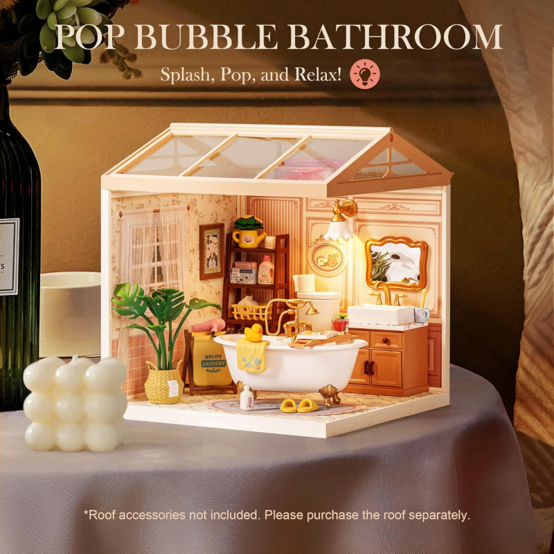 Rolife 超級世界 泡泡時間 Pop Bubble Bathroom 3D 微縮模型 DW014B Rolife 超級世界 泡泡時間 Pop Bubble Bathroom 3D 微縮模型 DW014B