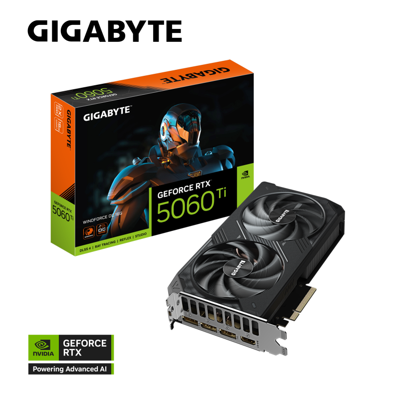 GIGABYTE GeForce RTX™ 5060 Ti WINDFORCE OC 16G [現金/轉數快優惠 $7299]