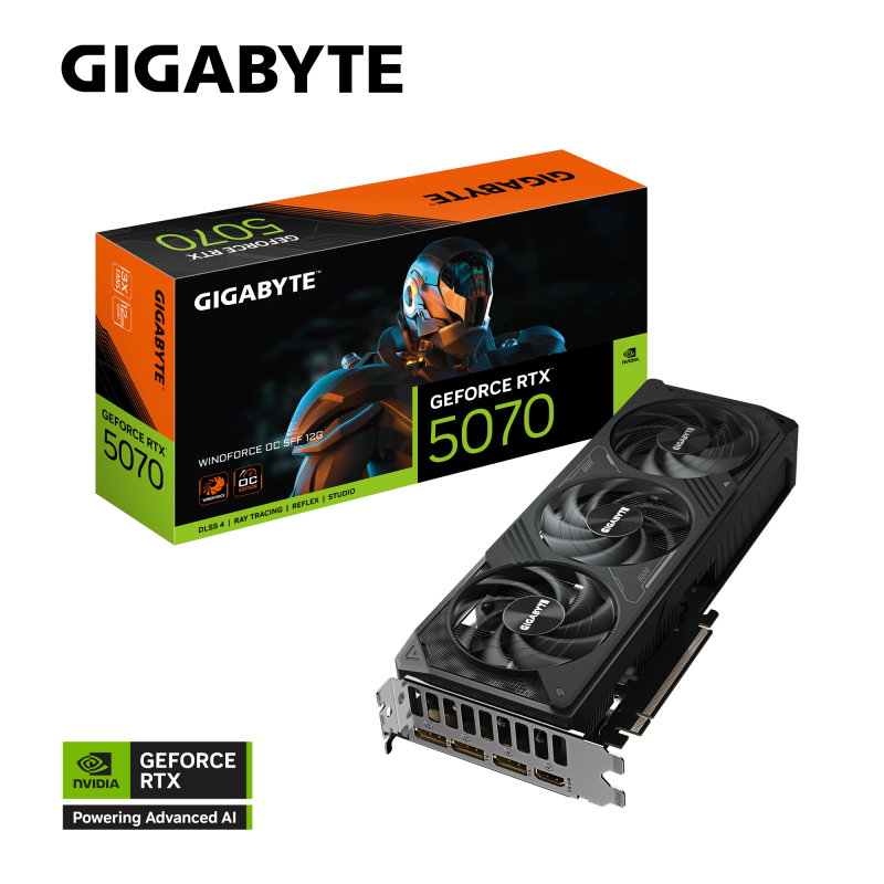 GIGABYTE GeForce RTX™ 5070 WINDFORCE OC SFF 12G GIGABYTE GeForce RTX™ 5070 WINDFORCE OC SFF 12G