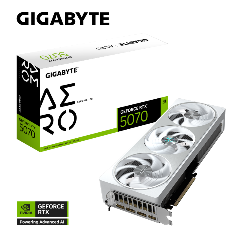 GIGABYTE GeForce RTX™ 5070 AERO OC 12G GIGABYTE GeForce RTX™ 5070 AERO OC 12G
