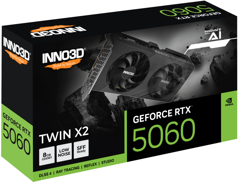 INNO3D GeForce RTX™ 5060 TWIN X2 8GB  [現金/轉數快優惠 $3680]