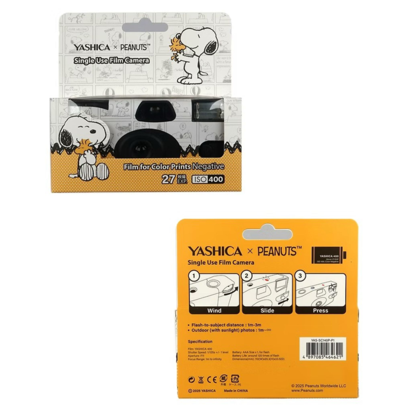 YASHICA x Peanuts Single Use Film Camera （YAS-SC140P-P2 /  YAS-SC140P-P1）