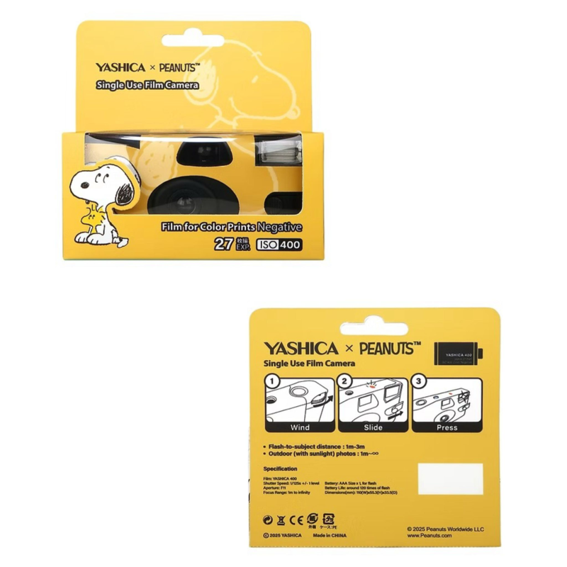 YASHICA x Peanuts Single Use Film Camera （YAS-SC140P-P2 /  YAS-SC140P-P1）