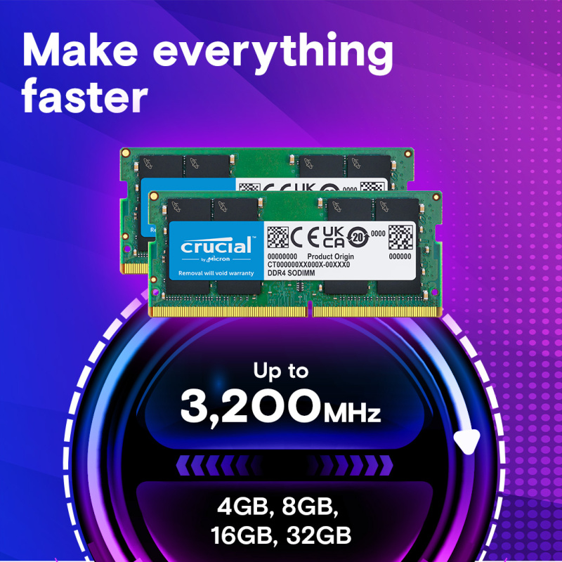 Crucial 32GB DDR4-3200 UDIMM - CT32G4DFD832A
