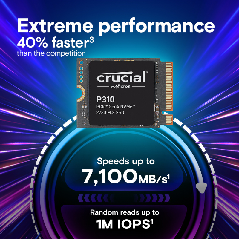 Crucial P310 ( 1TB - 2TB ) PCIe Gen4 NVMe [2230] M.2 SSD - ( CT1000P310SSD2 / CT2000P310SSD2 )