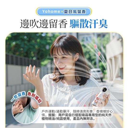 Yohome 雙核保濕香薰清爽微米級噴霧多功能手持高速小風扇 GF04 Yohome 雙核保濕香薰清爽微米級噴霧多功能手持高速小風扇 GF04