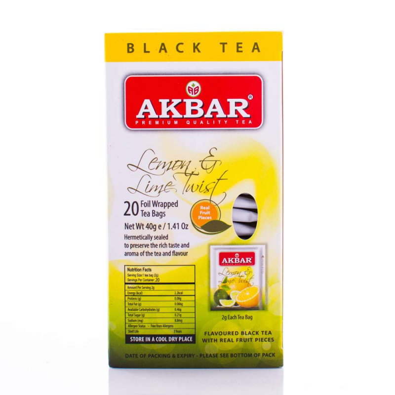 AKBAR 檸檬青檸紅茶 20小包(鋁箔袋) X 2g