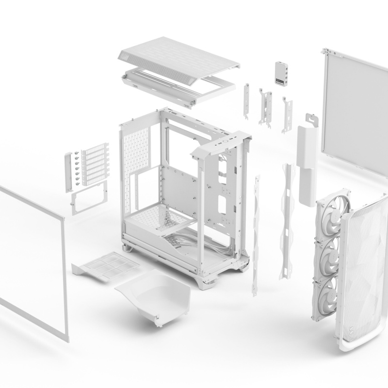Fractal Design Meshify 3 Ambience Pro RGB White TG ( FD-C-MES3A-05 ) Fractal Design Meshify 3 Ambience Pro RGB White TG ( FD-C-MES3A-05 )