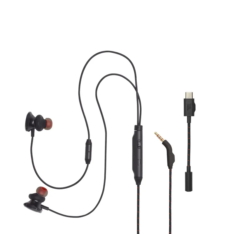 JBL Quantum 50C 有線入耳式電競耳機 配備 USB-C 適配器【香港行貨】
