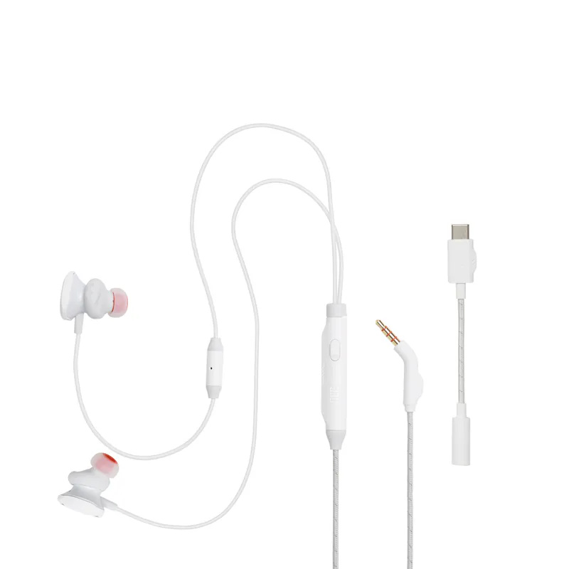 JBL Quantum 50C 有線入耳式電競耳機 配備 USB-C 適配器【香港行貨】