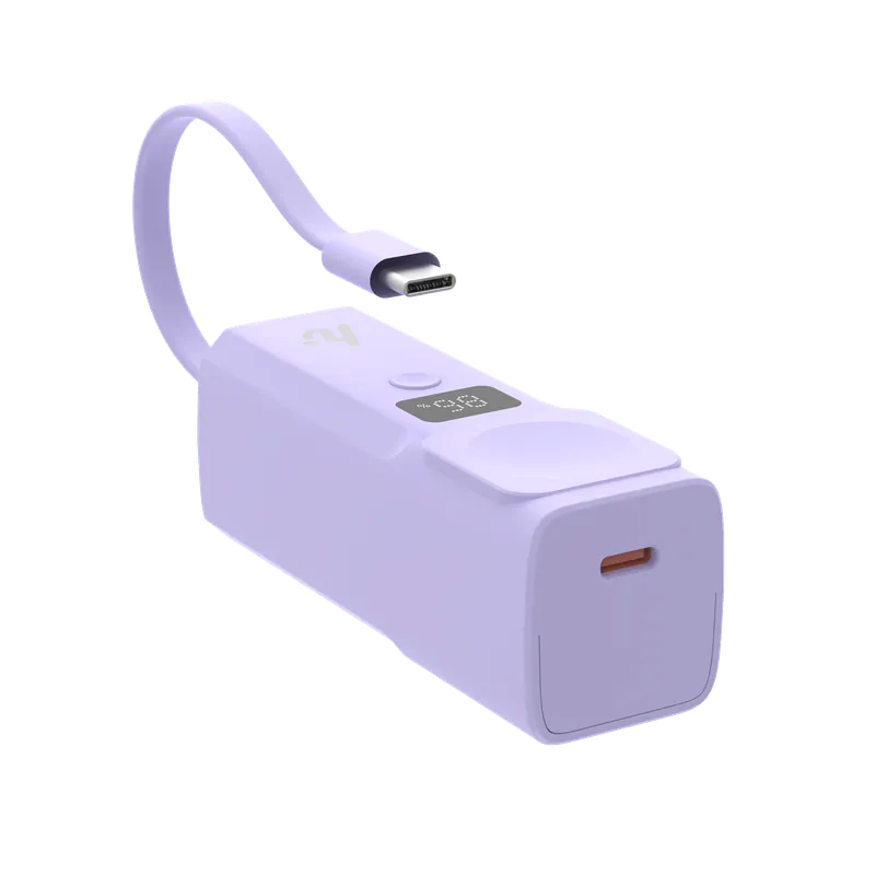 HEDONIC - PD 3.0 20W 5000mAh 流動充電池 / 智能手錶+手機充電器 ( 81033 黑色 / 81034 紫色 )