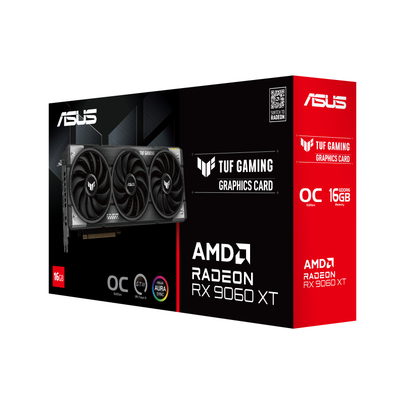 ASUS TUF Gaming Radeon™ RX 9060 XT 16GB GDDR6 OC 超頻版