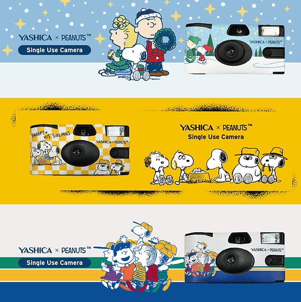 Yashica x Peanuts 彩色 ios 400 27 張 35mm 一次性即棄菲林相機 YAS-SC140P