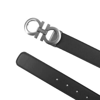 SALVATORE FERRAGAMO 啞色扣 男款皮帶 675542-464231-115