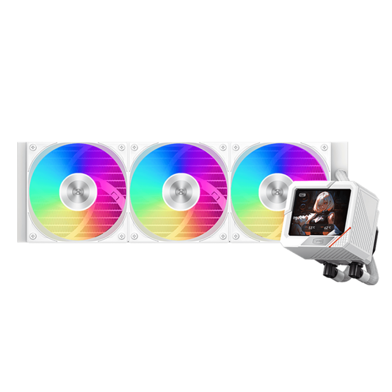 PCCOOLER GT360 ARGB Display 360mm Liquid CPU Cooler ( Black / White )