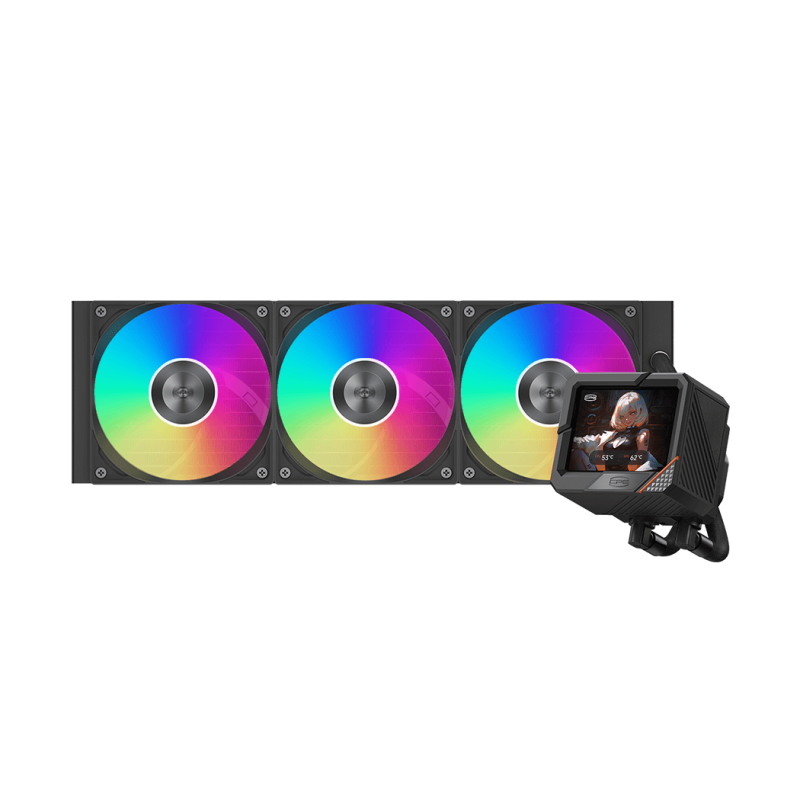 PCCOOLER GT360 ARGB Display 360mm Liquid CPU Cooler ( Black / White )