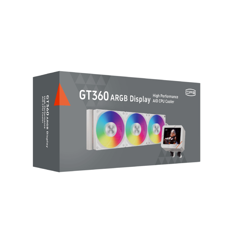 PCCOOLER GT360 ARGB Display 360mm Liquid CPU Cooler ( Black / White )